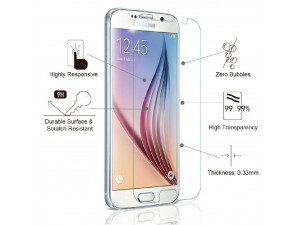 Стъклен протектор за Samsung Galaxy S6 закалено стъкло